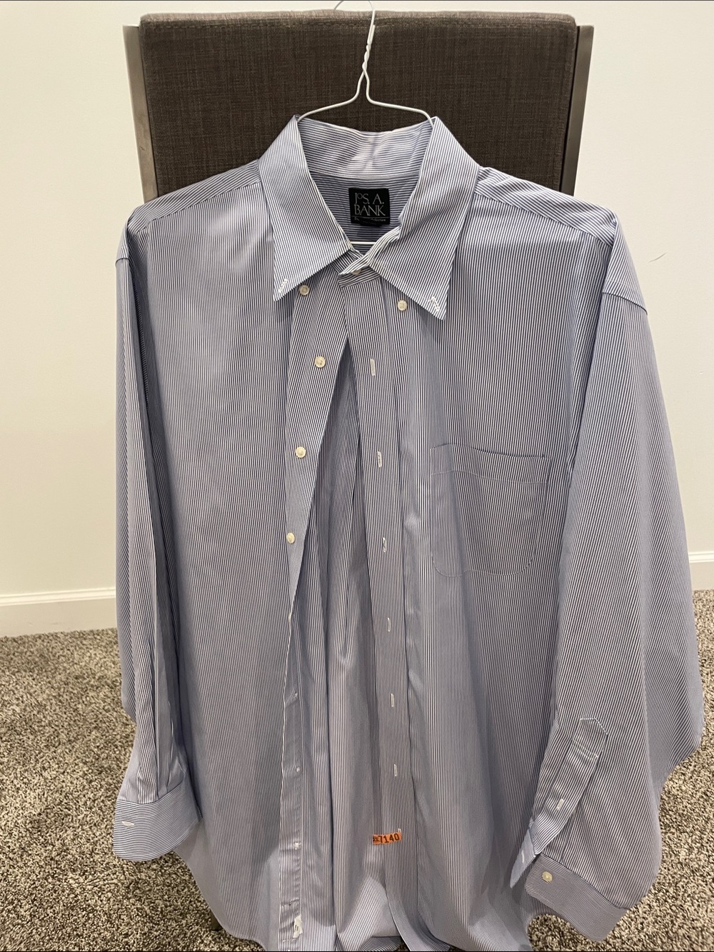 Jos. A. Bank Men's Blue Pinstripe Dress Shirt